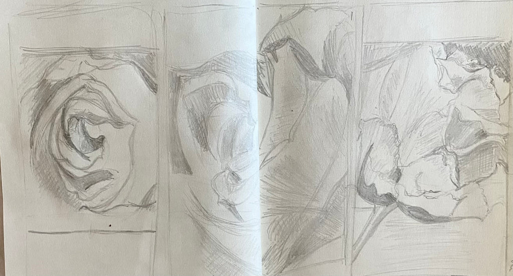 Floral Symphony Split Canvas x 3 Original