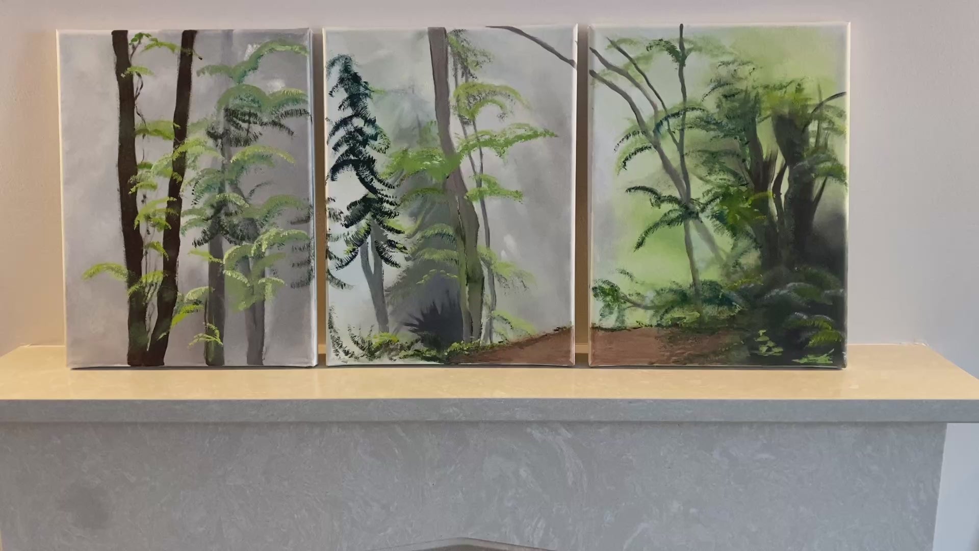 The Walk  Original Split Canvas Set x 3